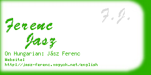 ferenc jasz business card