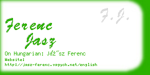 ferenc jasz business card